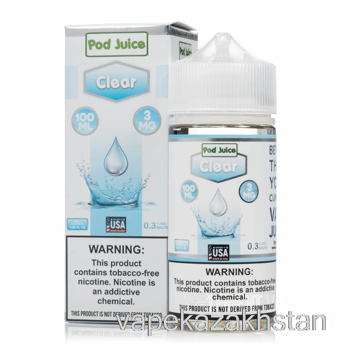 Vape Disposable Clear - Pod Juice - 100mL 3mg